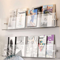 Acrylic Floating Magazine Rack