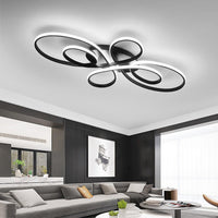 Kelo multi-ring LED ceiling light in contemporary living room
