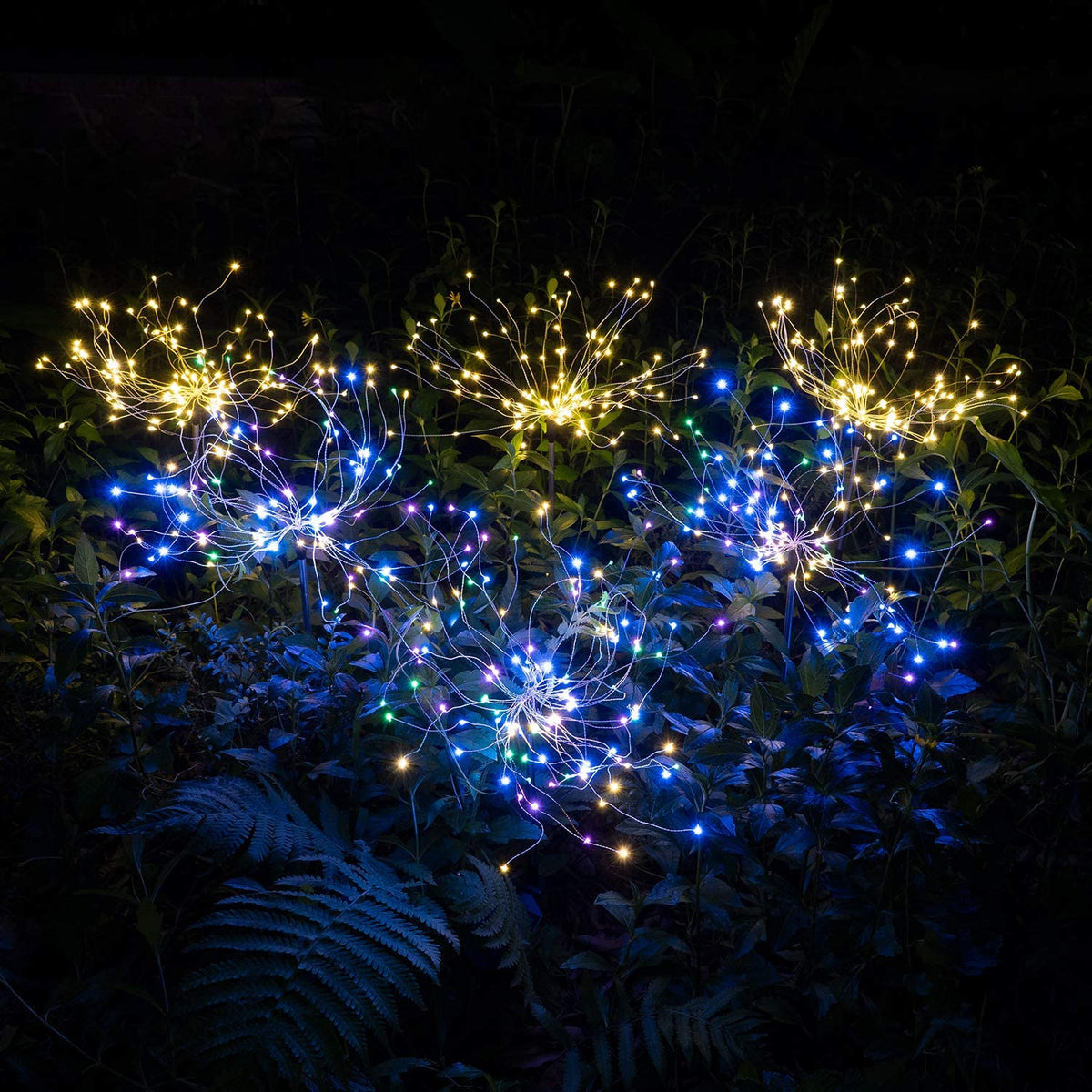 Solar Firework Garden Lights Set of Four