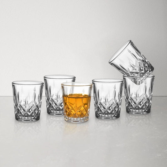 Engraved Crystal Shot Glass Set