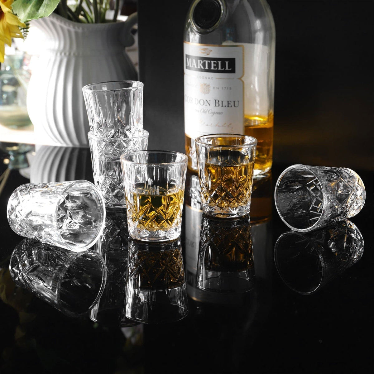 Engraved Crystal Shot Glass Set