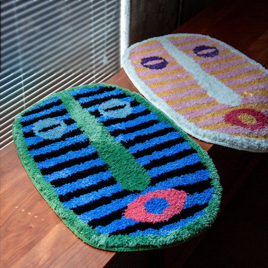 Abstract Face Tufted Bath Mat