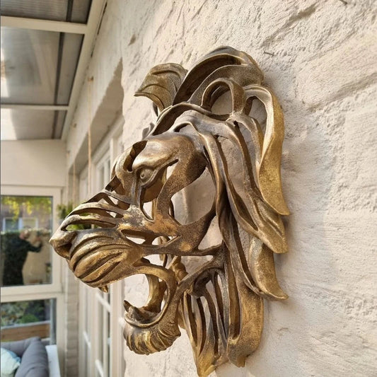 Lion Head Wall Sculpture