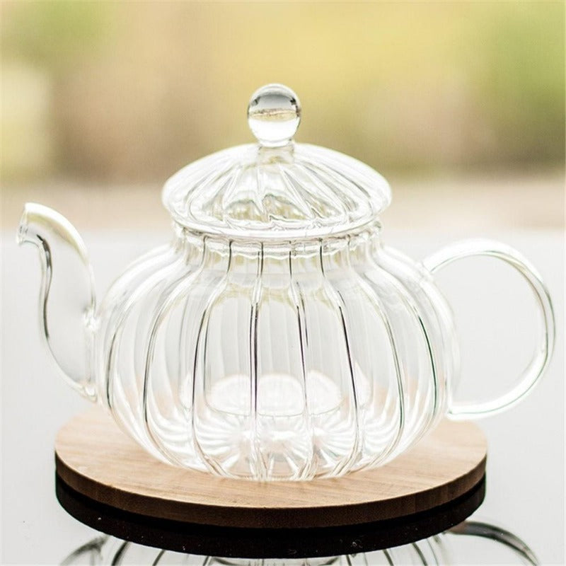 Glass Teapot and Six Cup Set