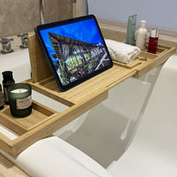 Adjustable Bamboo Bath Tray