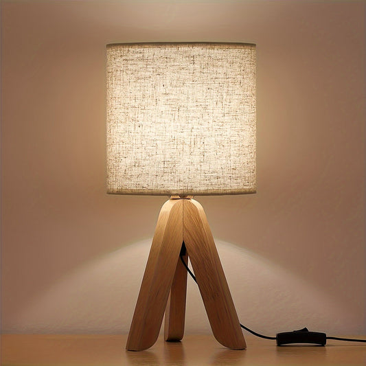 Wooden Tripod Table Lamp 39cm
