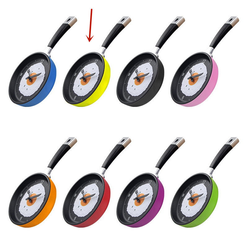 Fried Egg Pan Silent Wall Clock 35cm