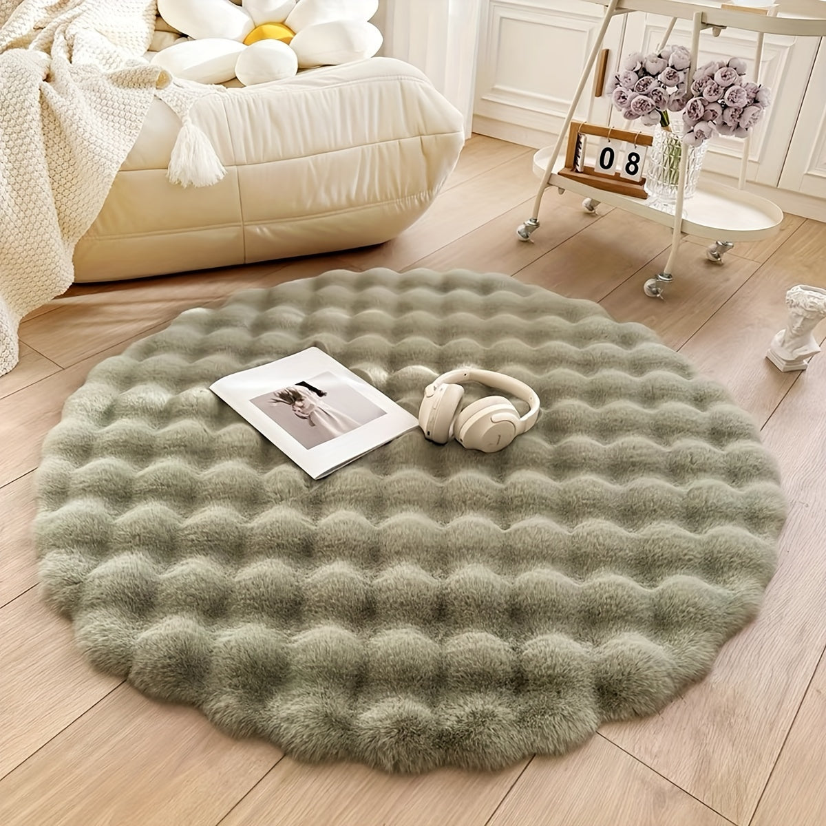 Cloud Comfort Round Bubble Rug 90cm