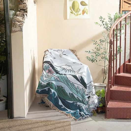 Woven Jacquard Throw Blanket