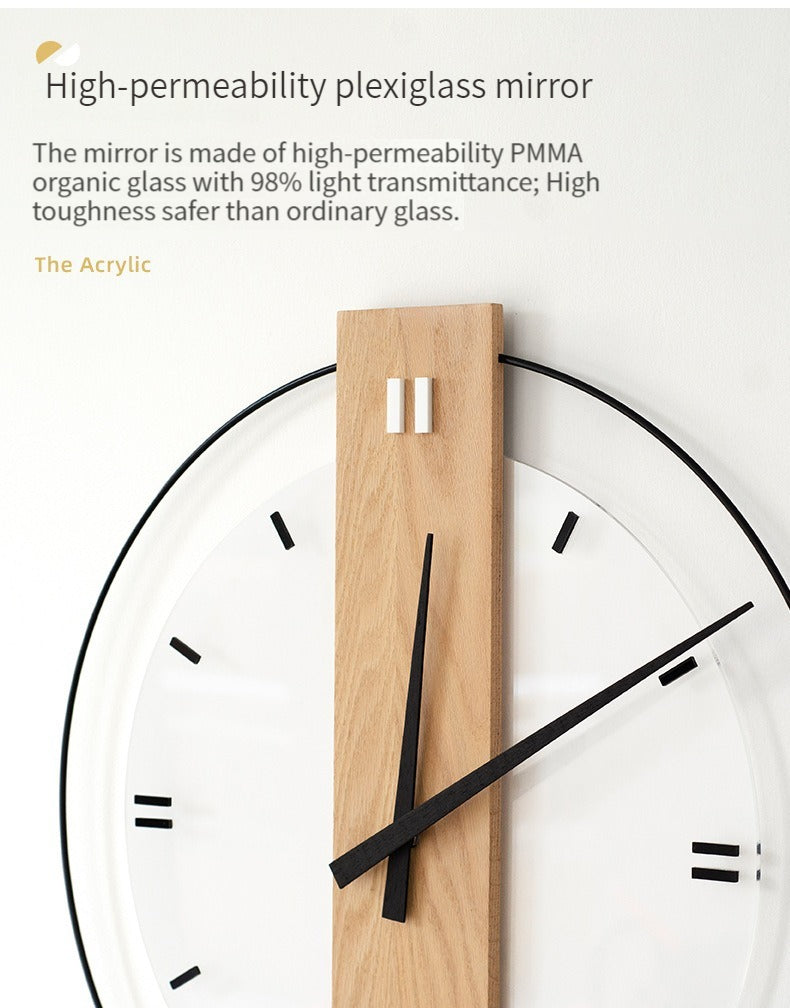 Solid Wood Nordic Wall Clock 40cm