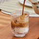 Wave Engraved Iced Coffee Glass