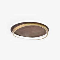 Cirro Walnut Ring Flush Mount Ceiling Light