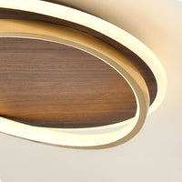 Cirro Walnut Ring Flush Mount Ceiling Light