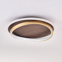 Cirro Walnut Ring Flush Mount Ceiling Light