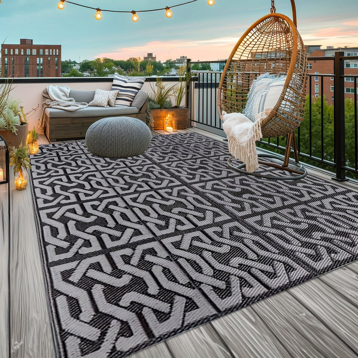 Reversible Outdoor Patio Rug