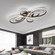 Kelo Multi-Ring LED ceiling light installed in modern dark living room