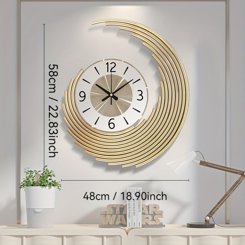 Crescent Metal Wall Clock 46cm