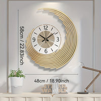 Crescent Metal Wall Clock 46cm