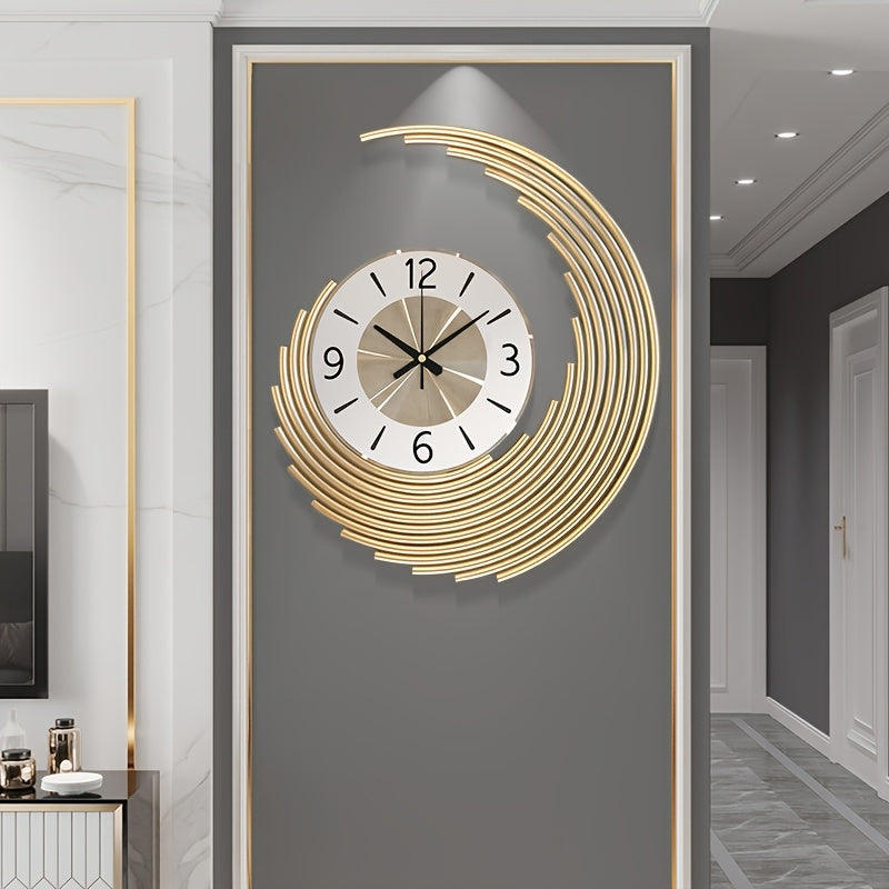 Crescent Metal Wall Clock 46cm