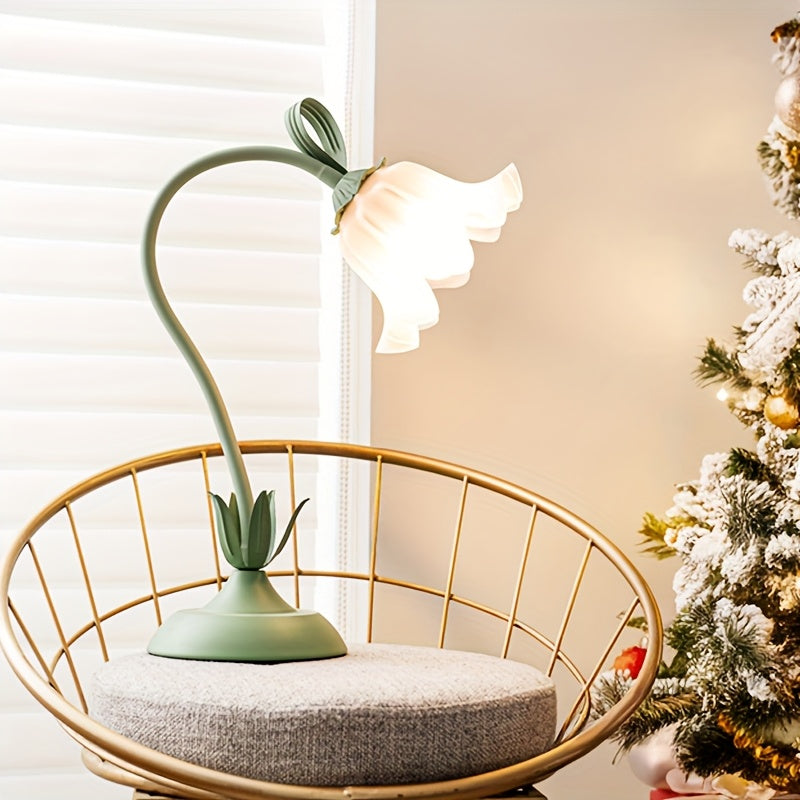 Cast Iron Flower Table Lamp 50cm