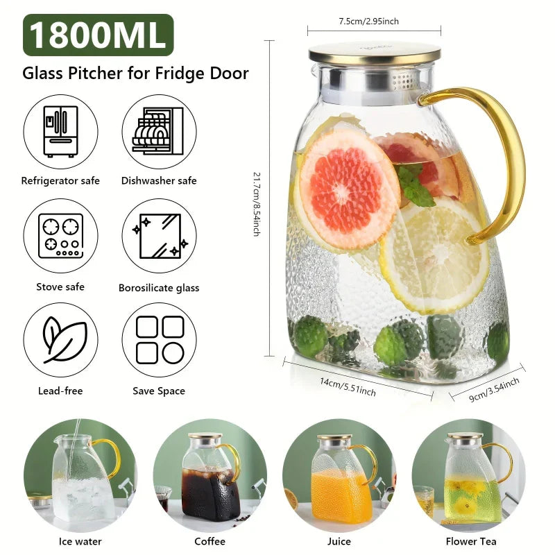 Borosilicate Glass Jug 1.8L