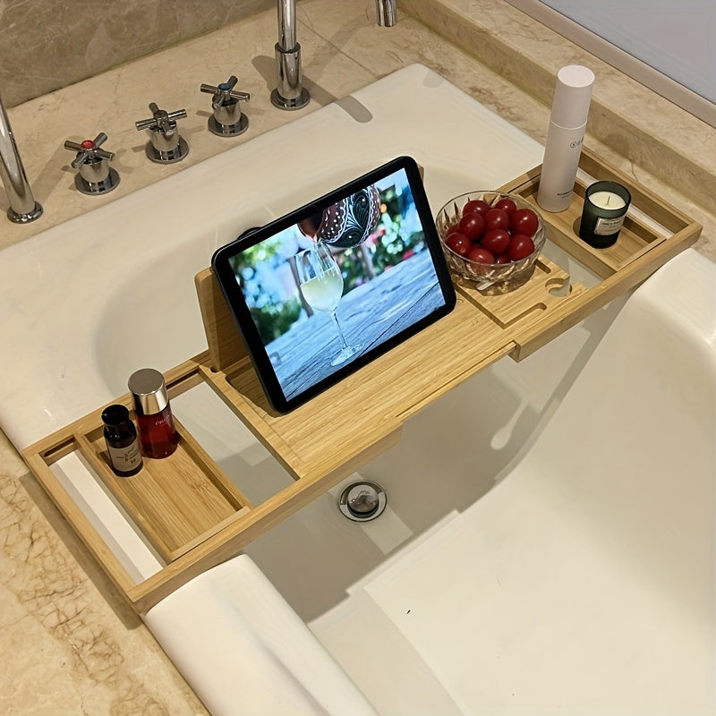 Adjustable Bamboo Bath Tray