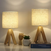 Wooden Tripod Table Lamp 39cm