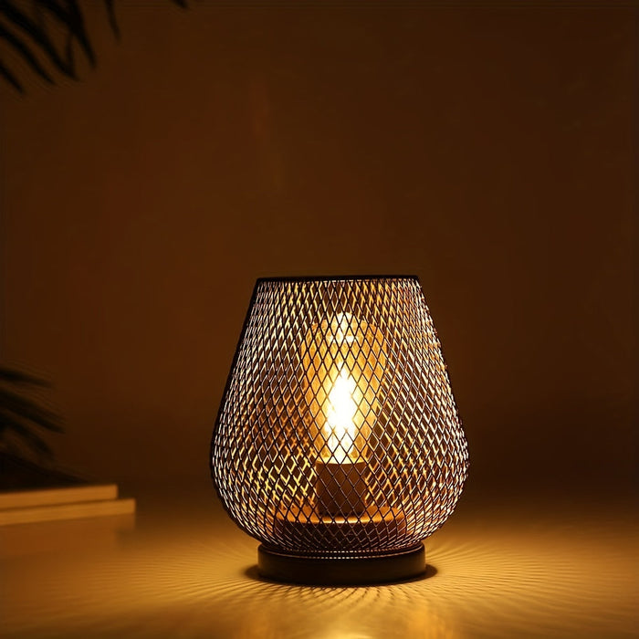 Mesh Shade Table Lamp Pair