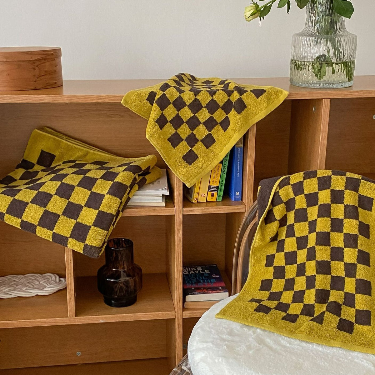 Checkerboard Plus Cotton Towel