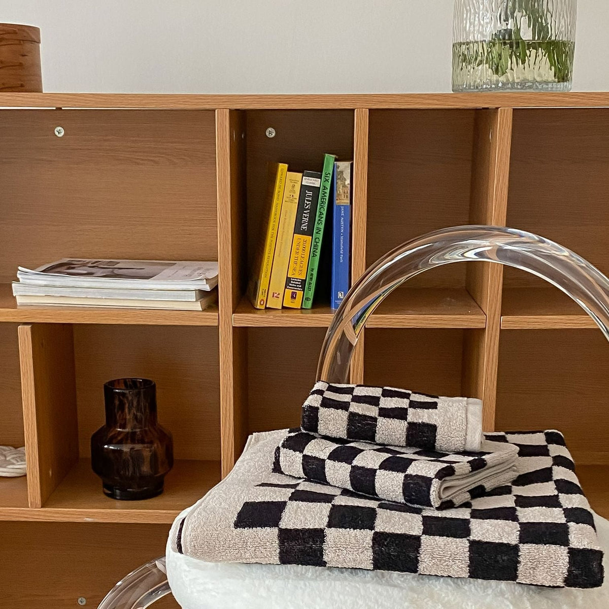 Checkerboard Plus Cotton Towel