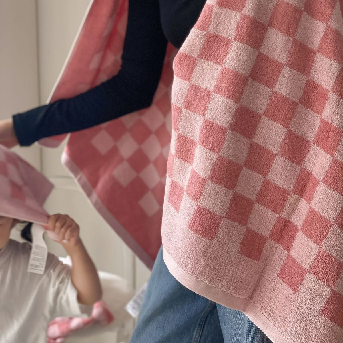 Checkerboard Plus Cotton Towel
