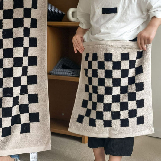 Checkerboard Plus Cotton Towel