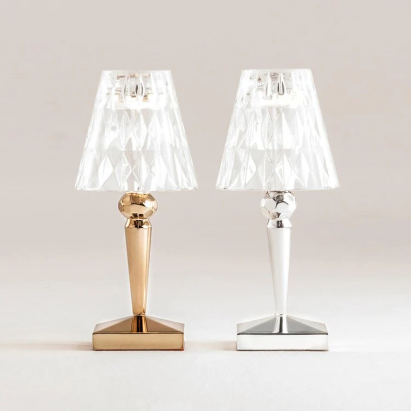 Crystal lamp facets