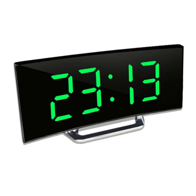 Curved Digital LED Alarm Clock 17cm