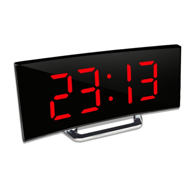 Curved Digital LED Alarm Clock 17cm