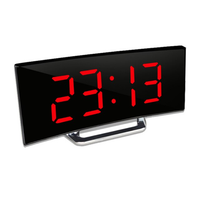 Curved Digital LED Alarm Clock 17cm