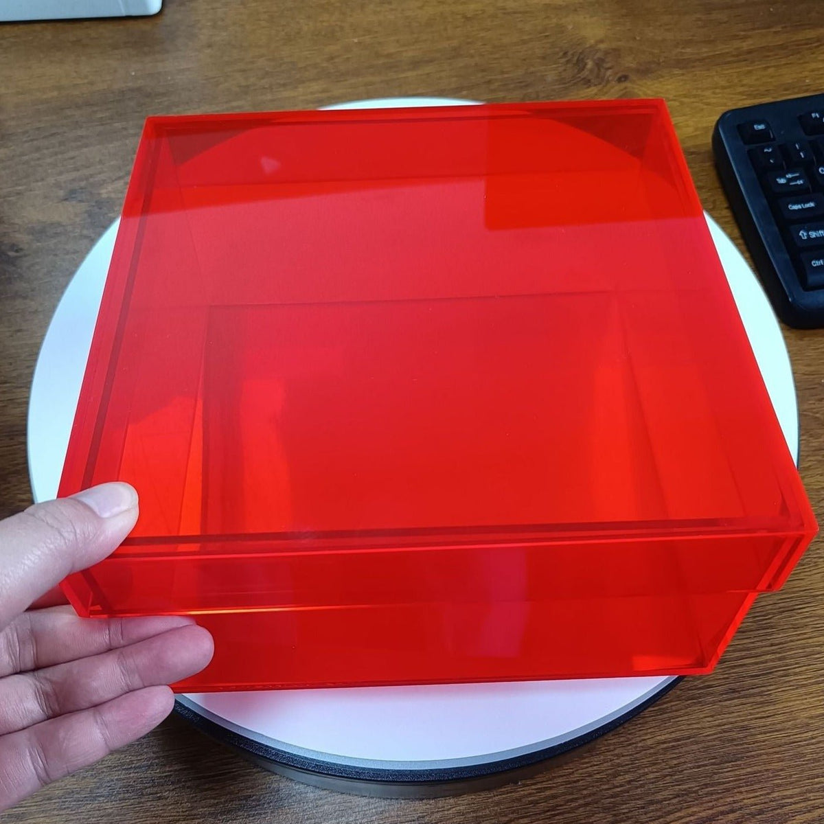 Acrylic Storage Box With Lid 20cm