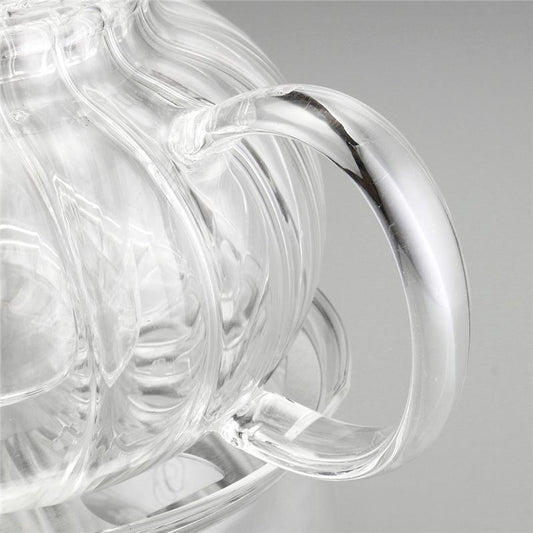 Glass Teapot and Six Cup Set