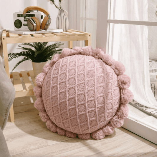 Pom Pom Round Cushion 50cm