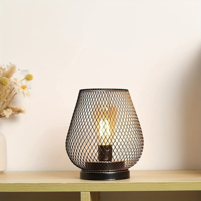 Mesh Shade Table Lamp Pair