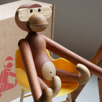 Carved Solid Wood Monkey Ornament