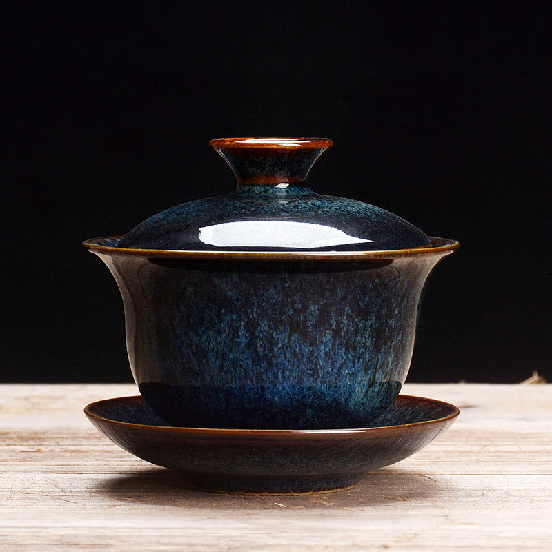 Kiln-Glazed Ceramic Gaiwan
