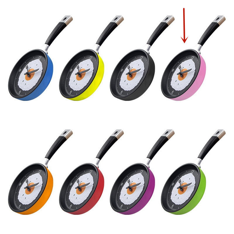 Fried Egg Pan Silent Wall Clock 35cm