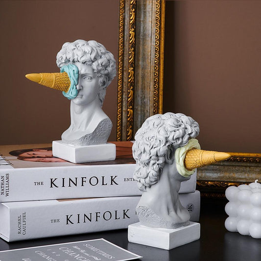 Ice Cream Face Resin Sculpture