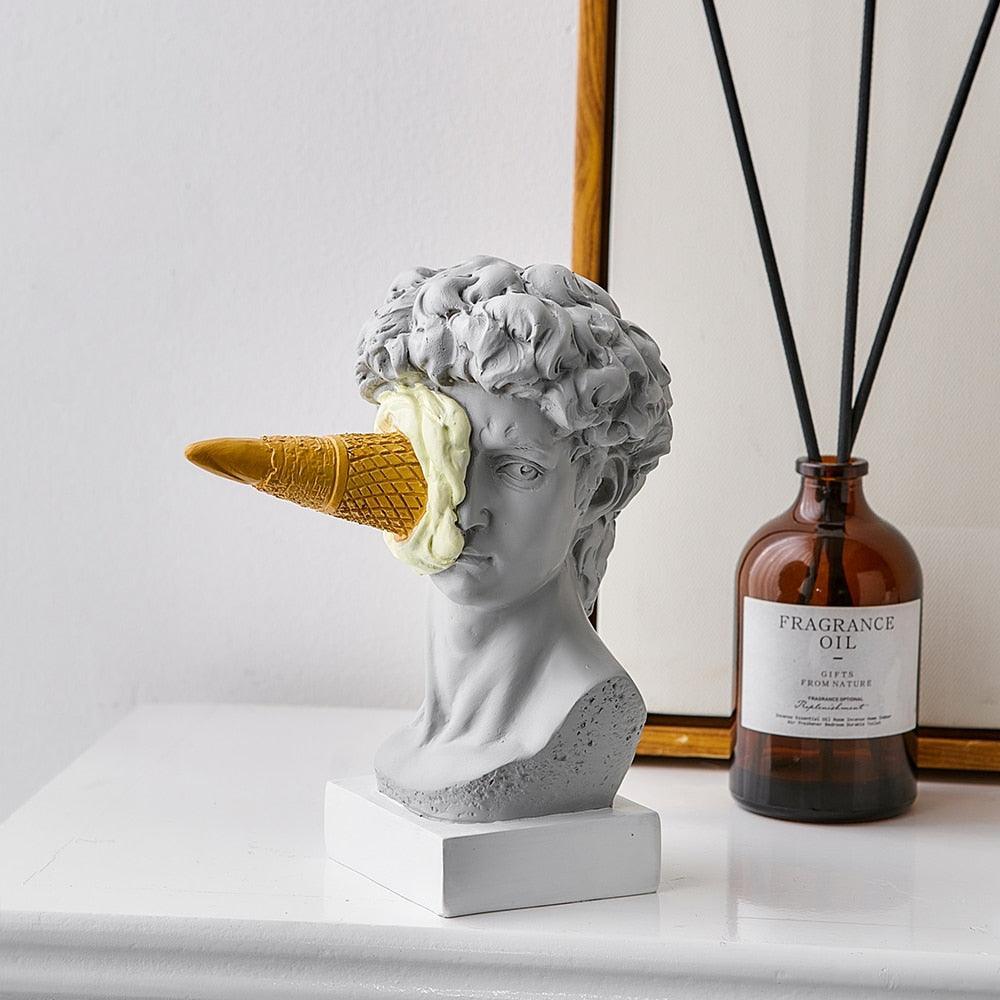 Ice Cream Face Resin Sculpture
