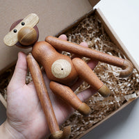 Carved Solid Wood Monkey Ornament