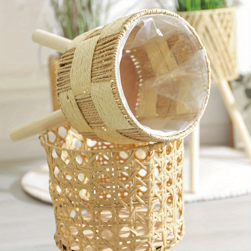 Woven Bamboo Plant Basket Stand
