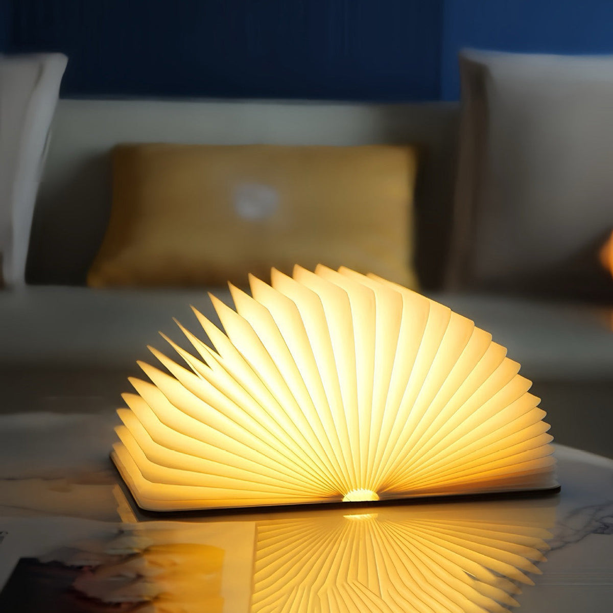 Folding Wood Book Lamp