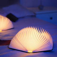 Folding Wood Book Lamp