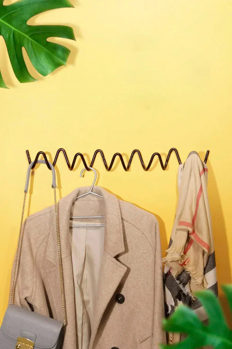 Scribble Metal Wall Coat Rack 33cm